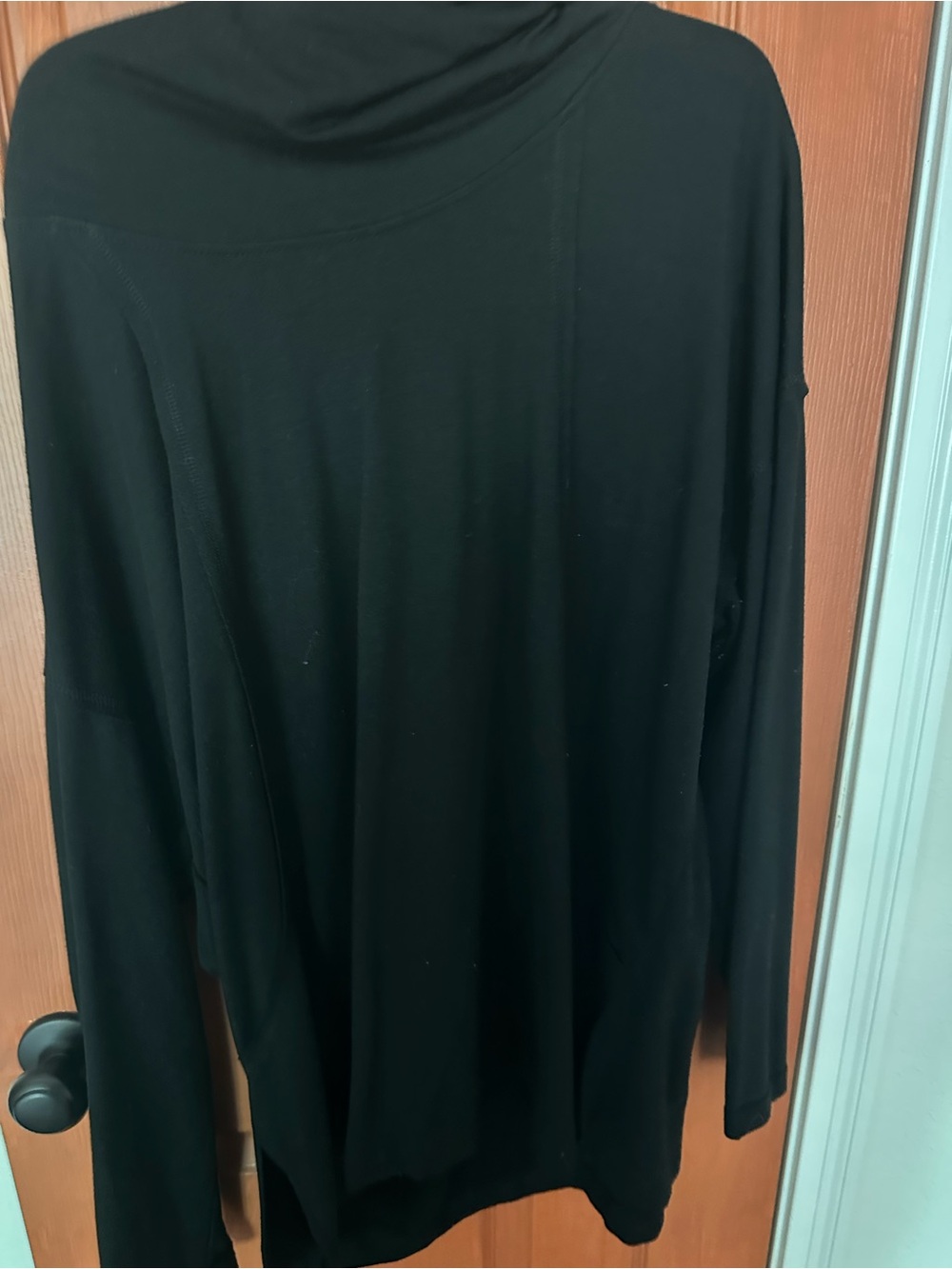 Black Women's Long Sleeve Classic  Cowlneck Sweater